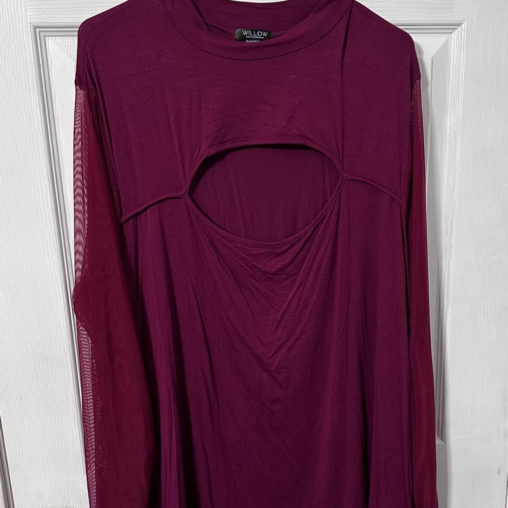 Willow Deep Burgundy Blouse